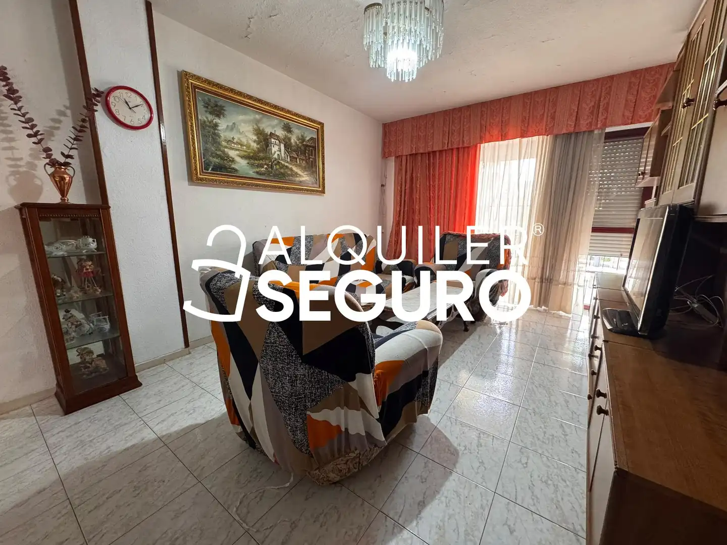 Living room of Flat for rent in Madrid  with Heating and Furnished