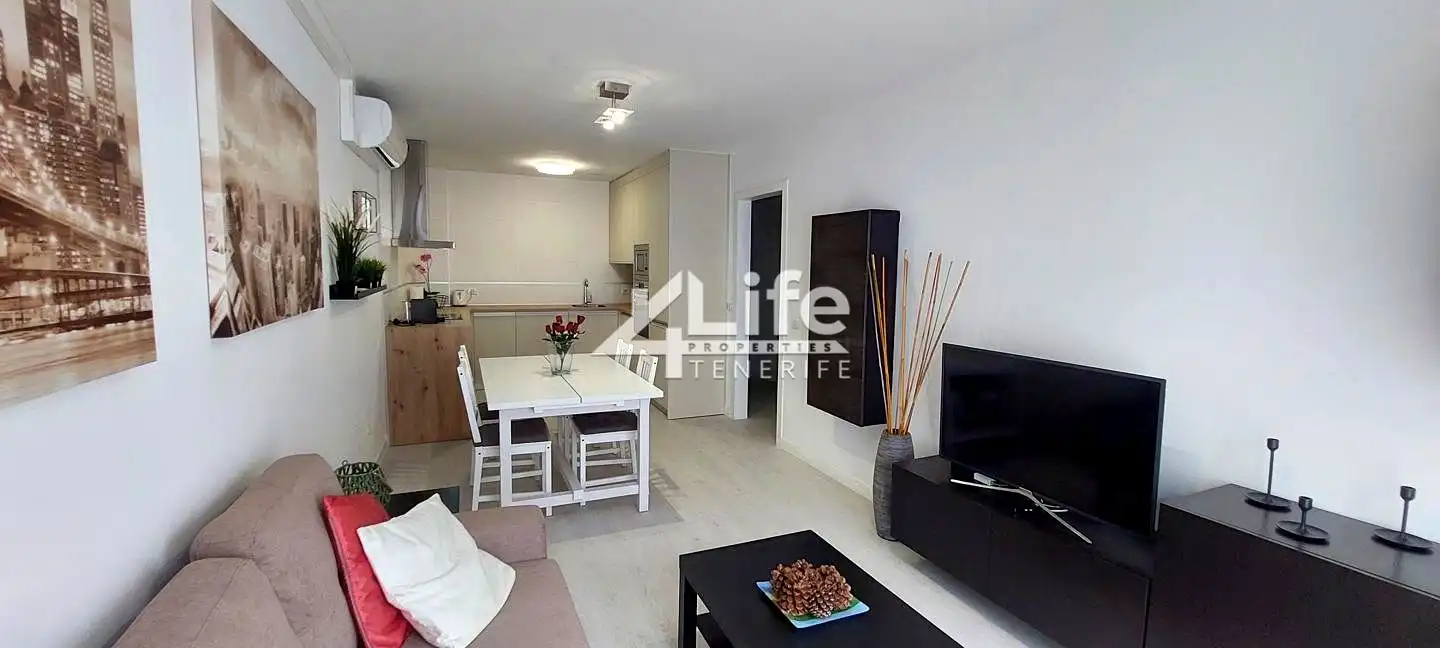 Living room of Flat for sale in Adeje  with Air Conditioner, Terrace and Furnished