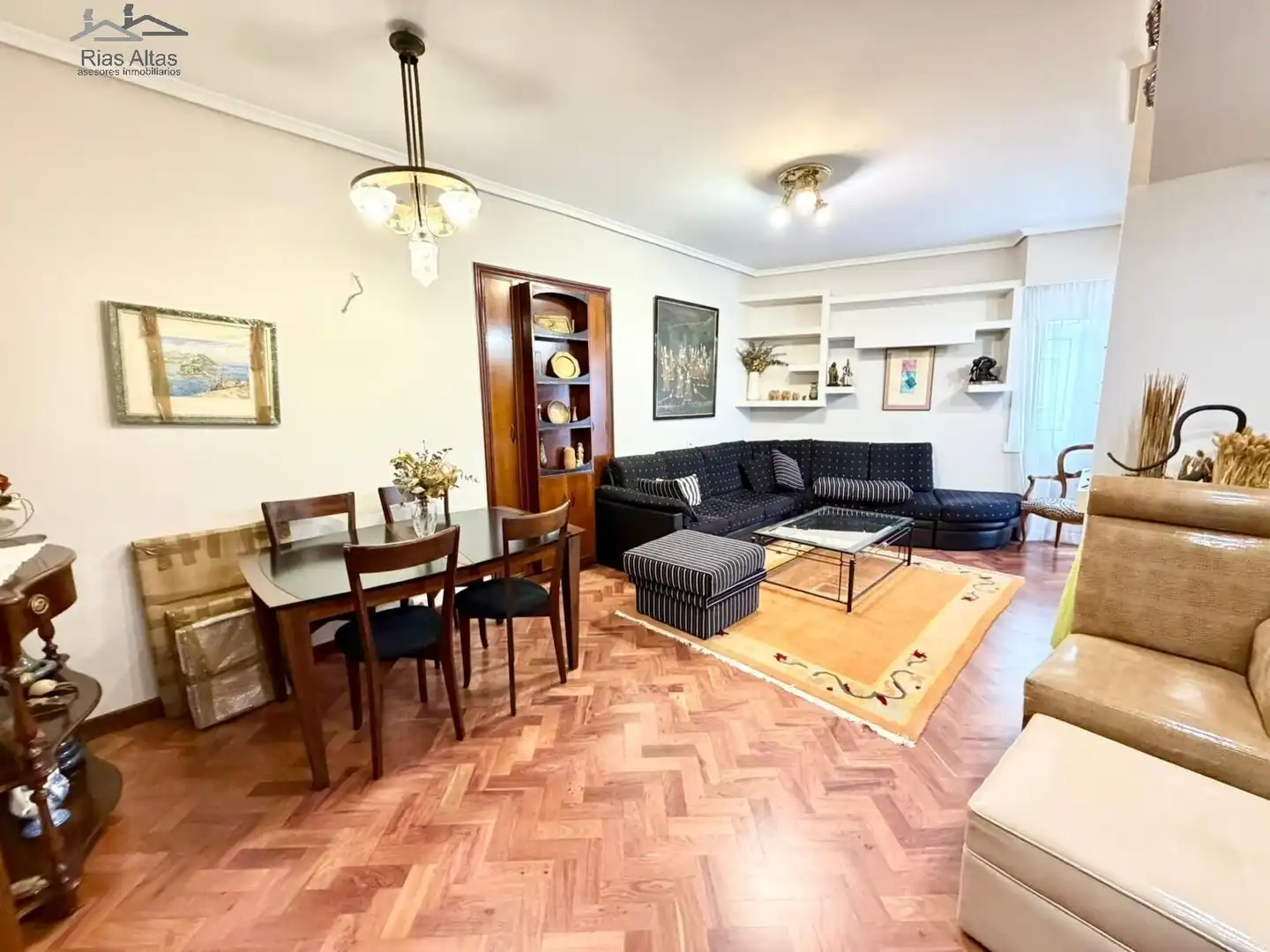 Living room of Flat for sale in A Coruña Capital   with Heating and Furnished