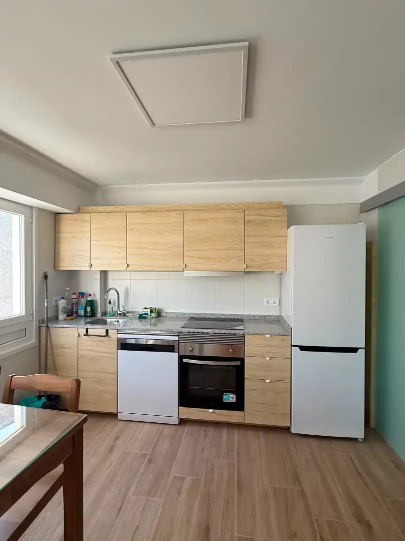 Kitchen of Flat for rent in Ferrol  with Heating, Furnished and Oven
