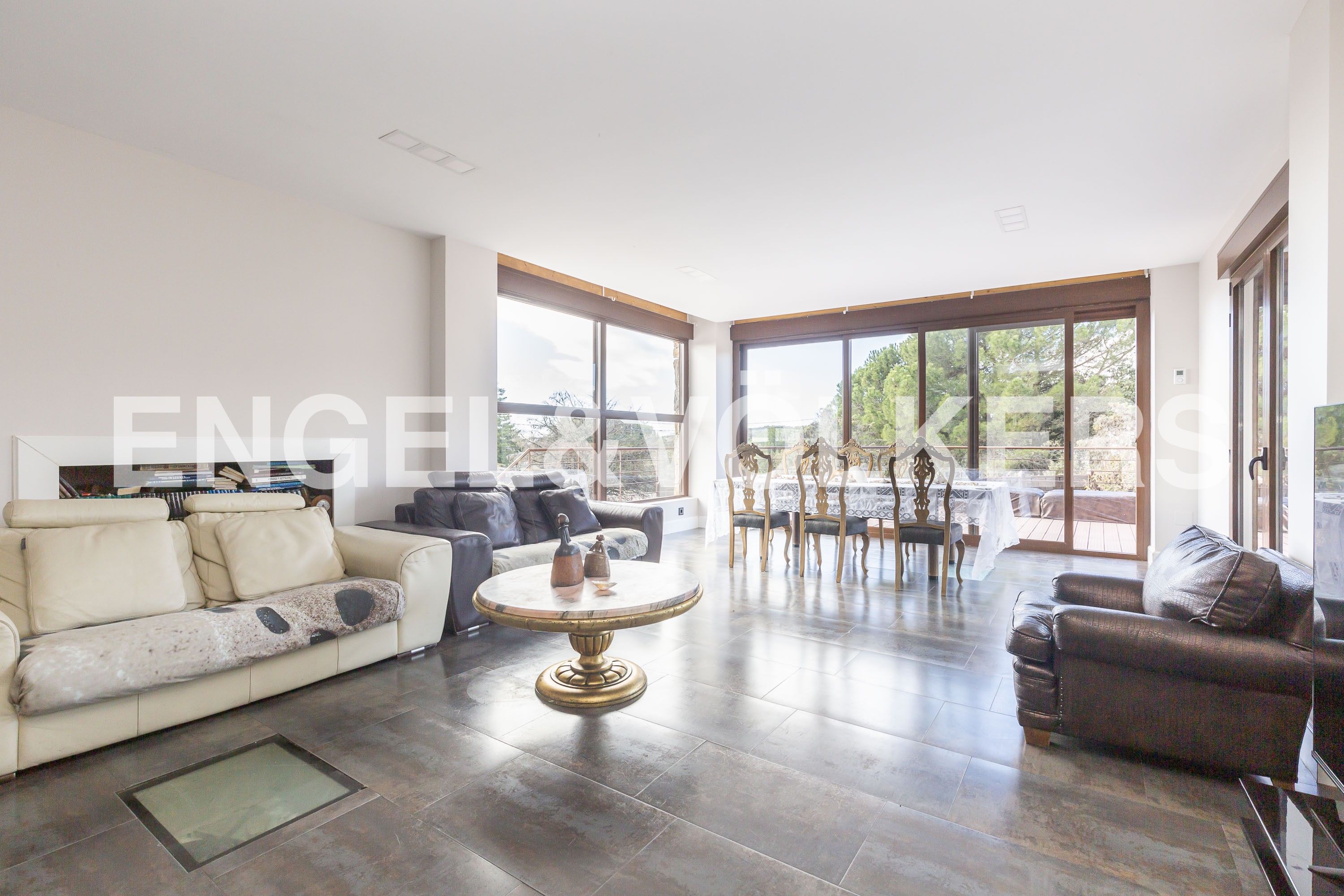 Sala d'estar de Casa o xalet en venda en El Berrueco amb Aire condicionat, Calefacció i Jardí privat