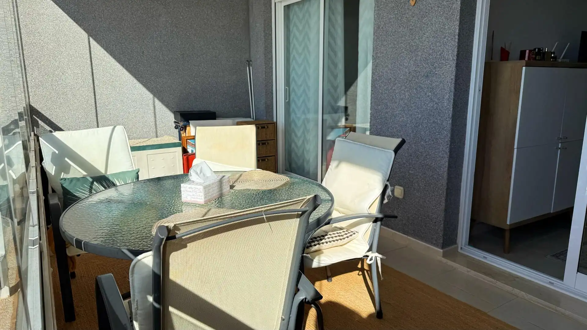 Terrassa de Apartament en venda en Calpe / Calp amb Aire condicionat, Calefacció i Jardí privat