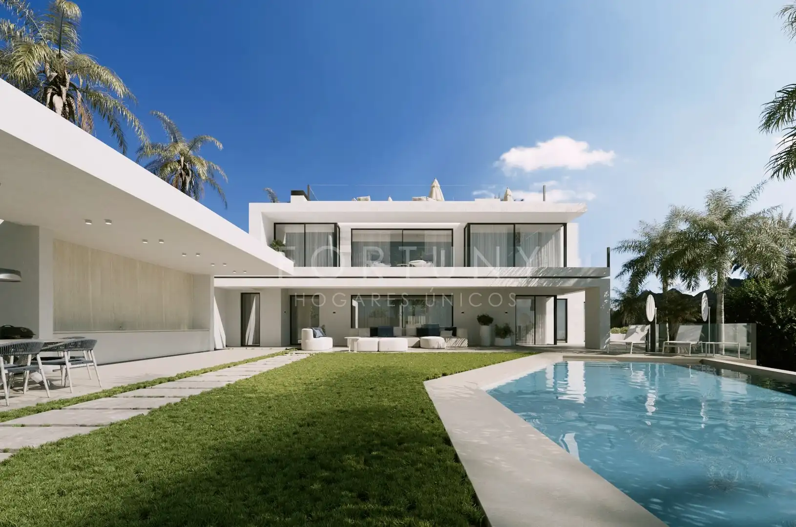 Vista exterior de Casa o chalet en venta en Marbella con Aire acondicionado, Calefacción y Jardín privado