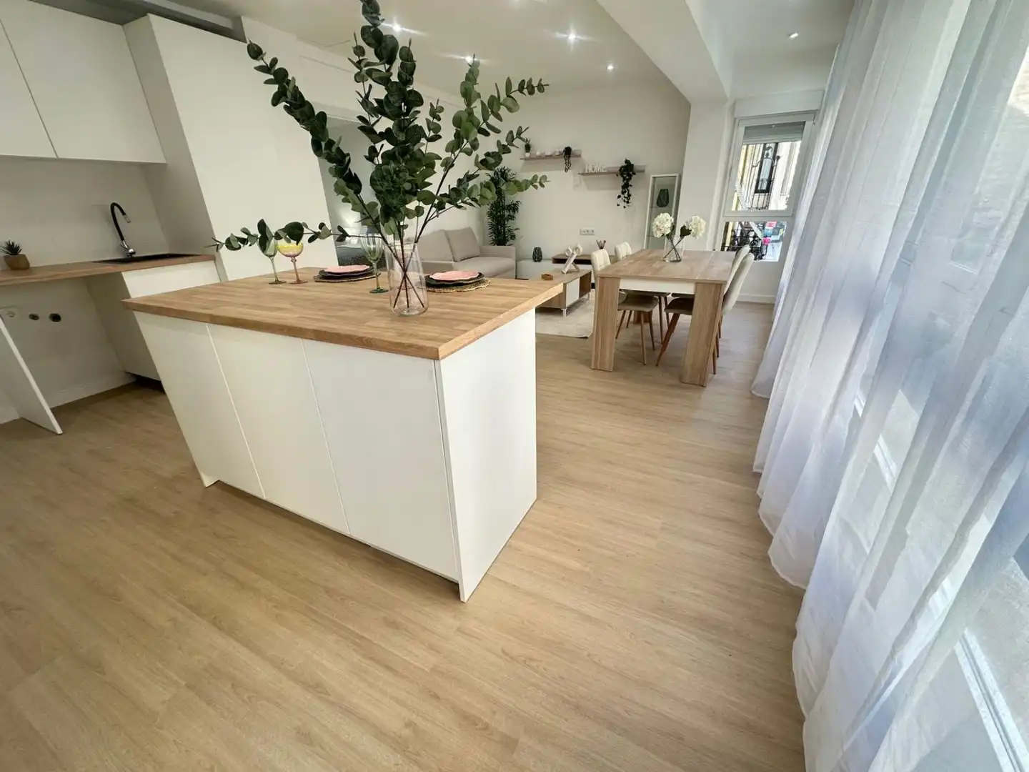 Cocina de Piso en venta en Castellón de la Plana / Castelló de la Plana con Terraza y Amueblado