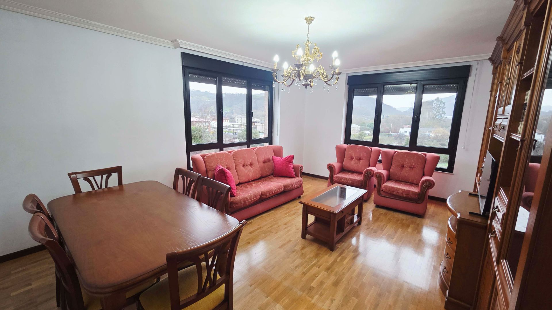 Living room of Flat for sale in Langreo  with Heating, Parquet flooring and Storage room