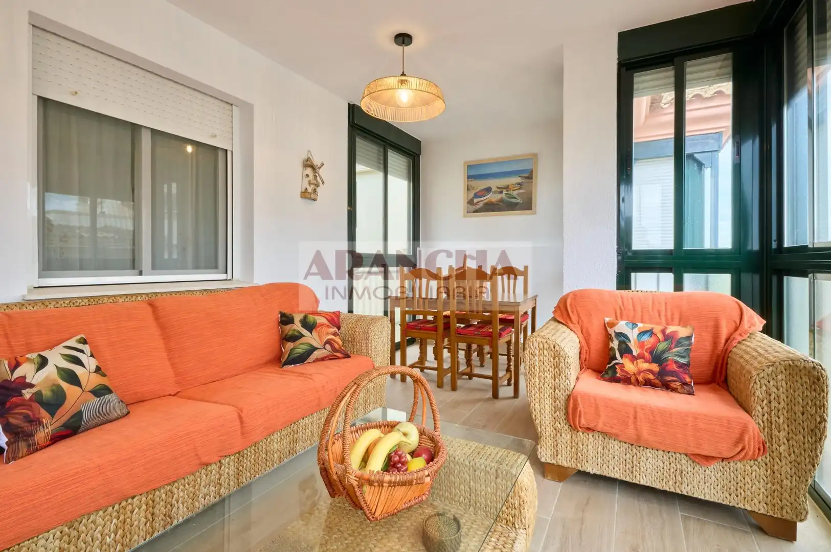 Sala d'estar de Àtic en venda en Chipiona amb Aire condicionat, Terrassa i Traster