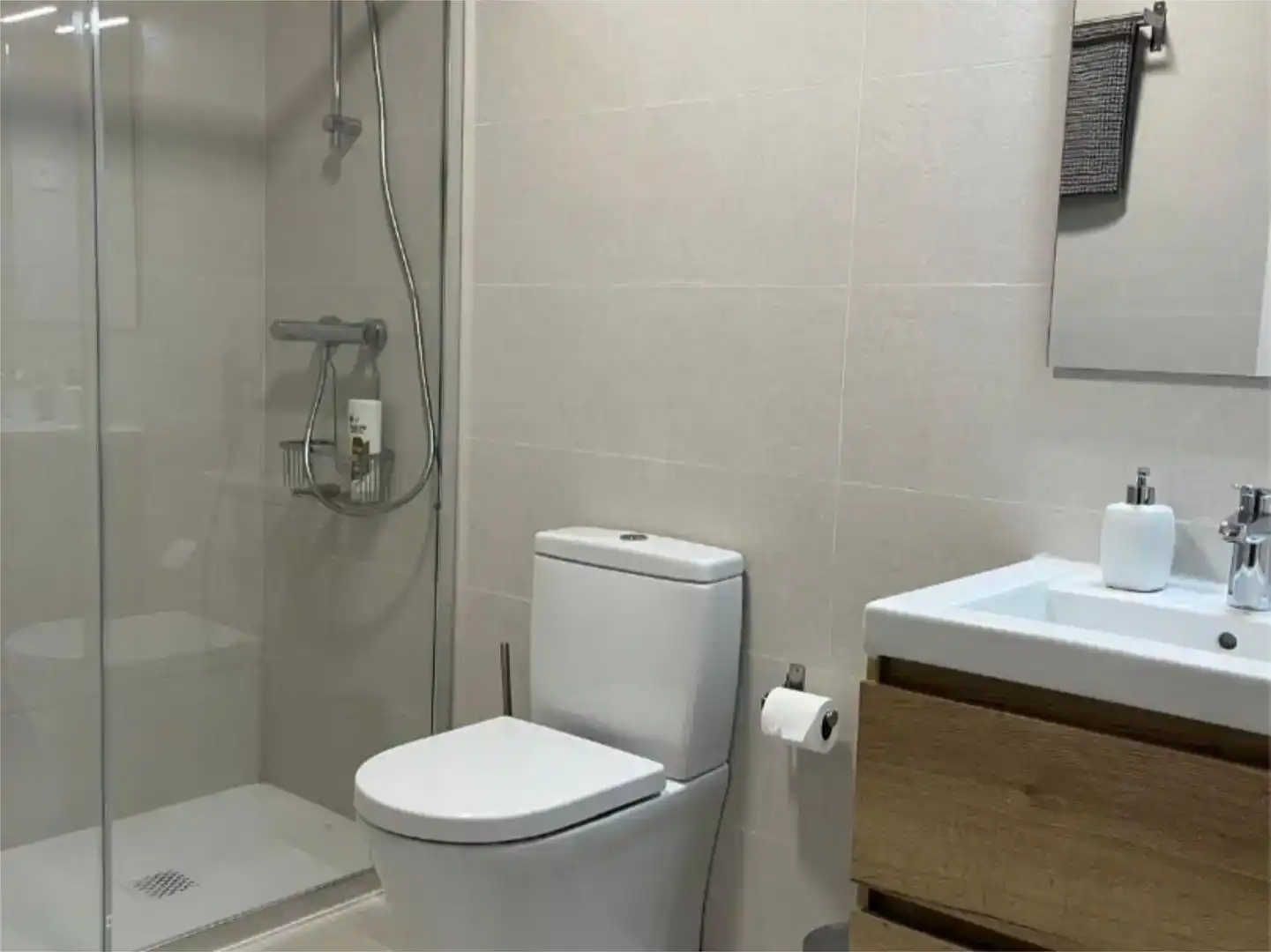 Badezimmer von Wohnung zur Miete in Santurtzi  mit Klimaanlage