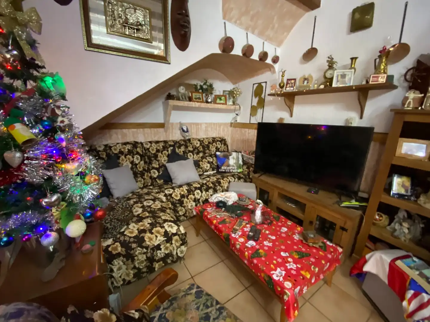 Wohnzimmer von Haus oder Chalet zum Verkauf in Sax mit Klimaanlage und Terrasse
