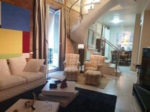 Living room of Attic for sale in  Valencia Capital  with Air Conditioner, Terrace and Balcony