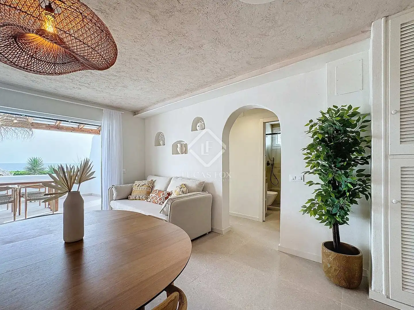 Wohnzimmer von Haus oder Chalet zur Miete in Ciutadella de Menorca mit Klimaanlage, Privatgarten und Terrasse