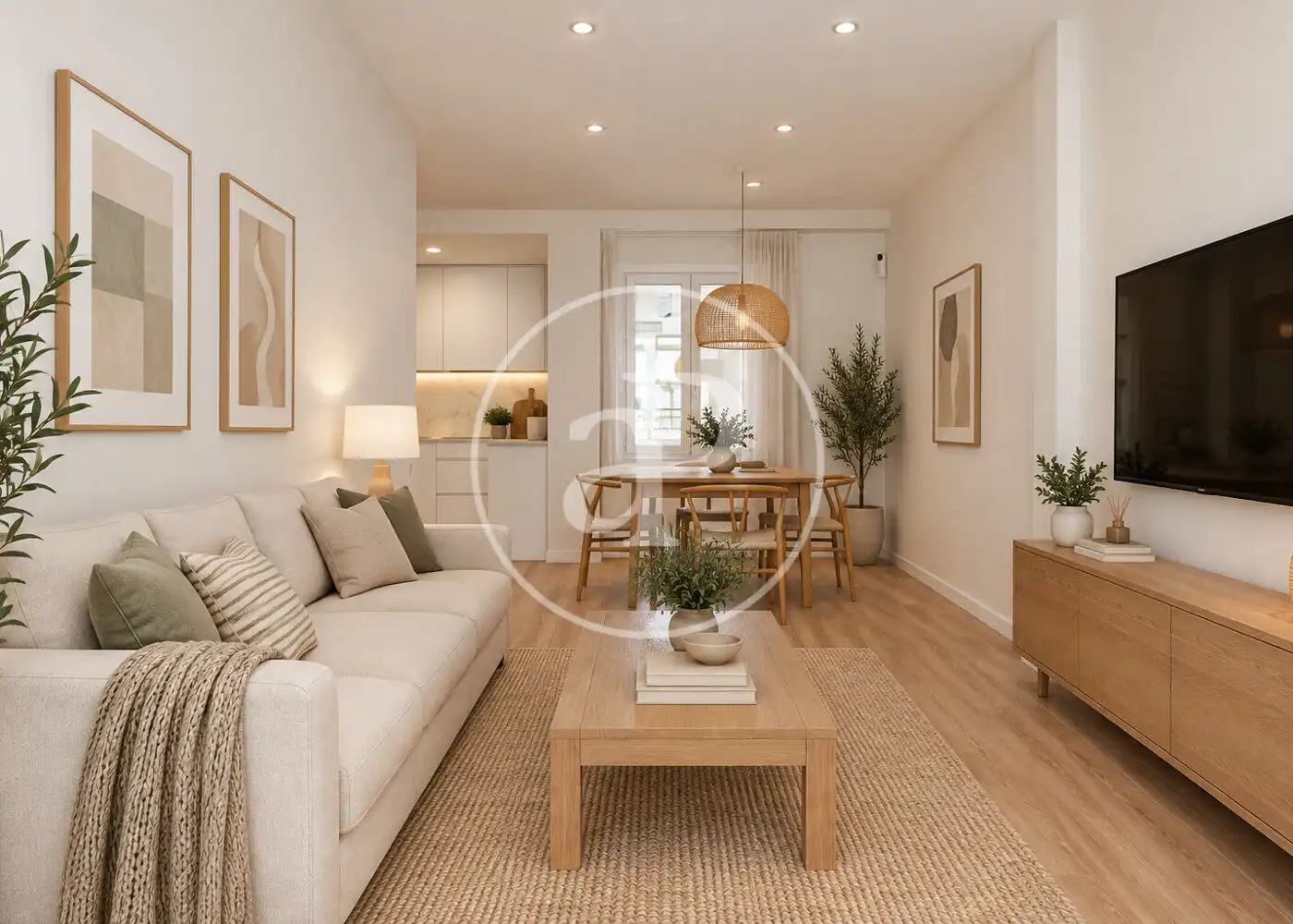 Living room of Flat for sale in Barcelona  with Air Conditioner, Heating and Balcony