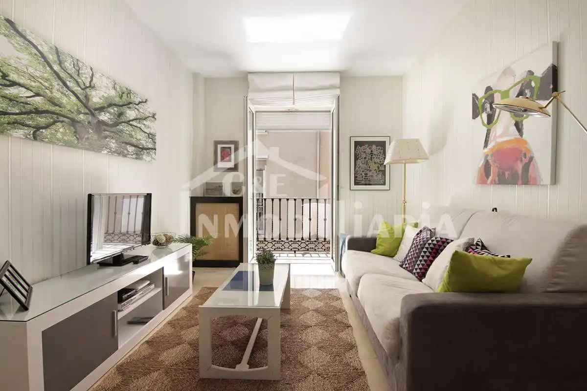 Sala de estar de Apartamento de alquiler en Granada con Aire acondicionado, Calefacción y Parquet