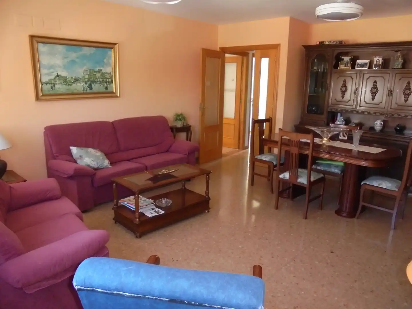 Sala de estar de Casa adosada en venta en Camporrobles con Amueblado