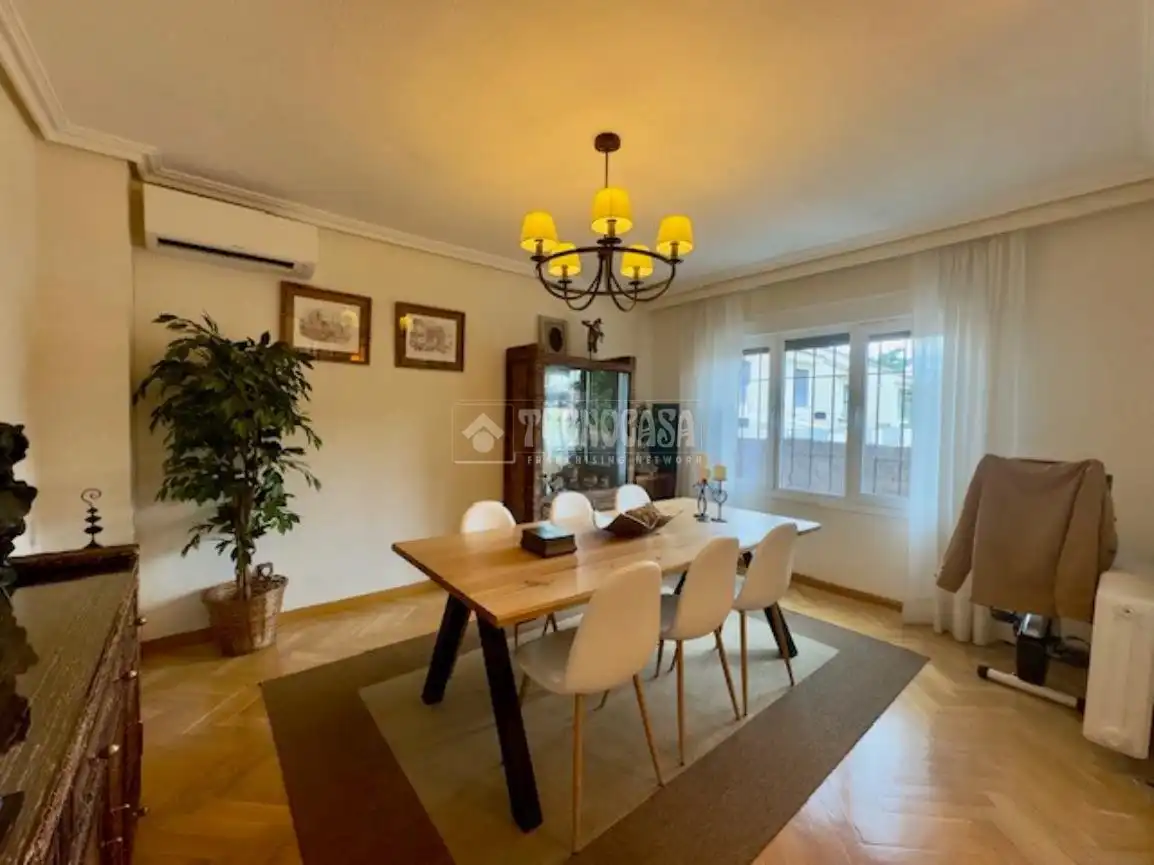 Dining room of Detached homes for sale in Las Rozas de Madrid  with Air Conditioner, Heating and Private garden