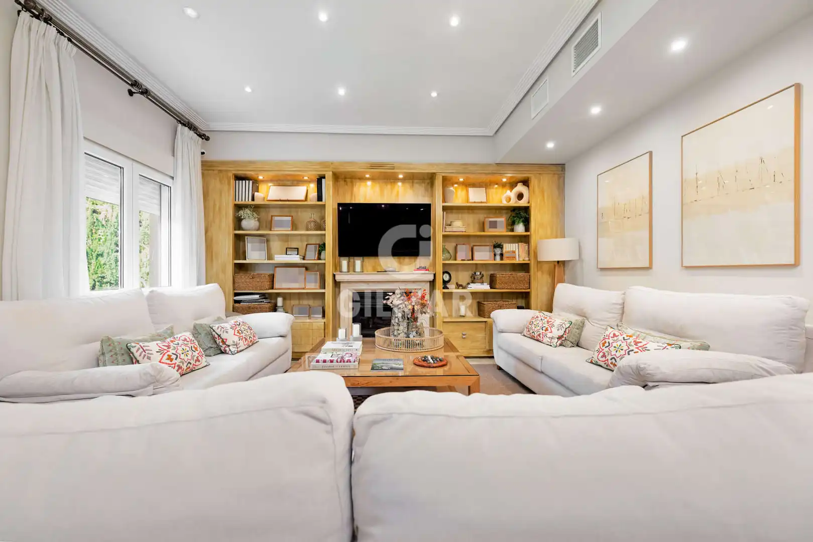 Living room of Houses for sale in Montequinto  with Heating, Private garden and Swimming Pool