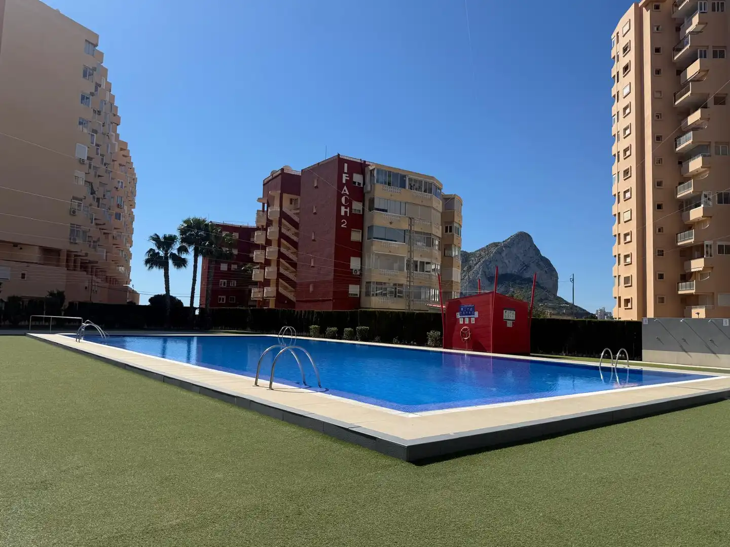 Swimming pool of Apartments for sale in Calpe / Calp  with Air Conditioner, Furnished and Community pool