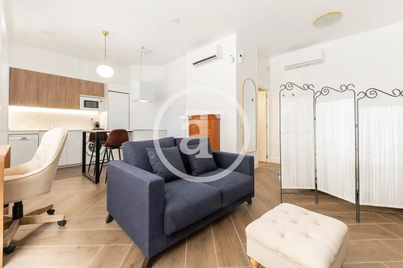Wohnzimmer von Wohnung zur Miete in Madrid mit Klimaanlage, Heizung und Möbliert