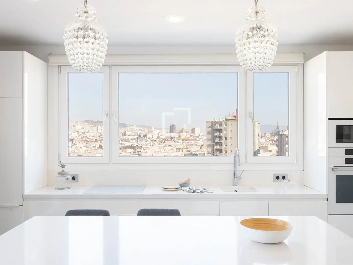 Cocina de Ático de alquiler en Barcelona con Aire acondicionado, Calefacción y Terraza