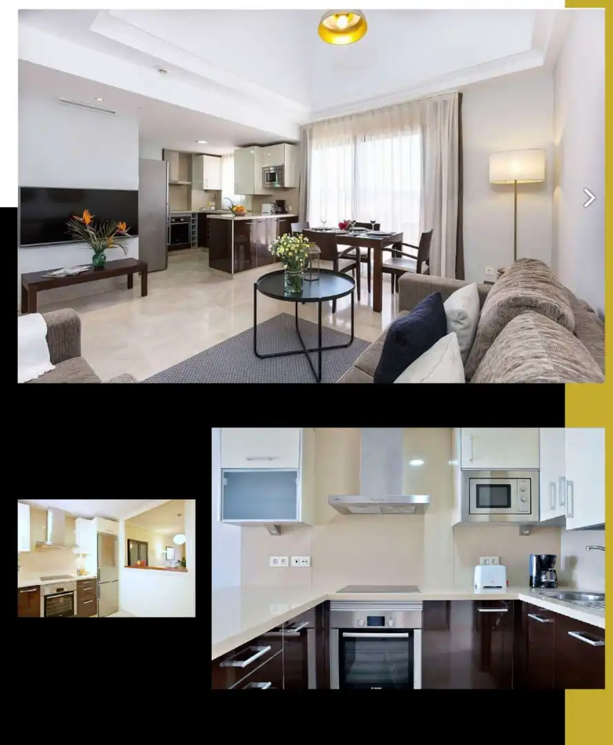 Cocina de Piso en venta en Estepona con Aire acondicionado, Jardín privado y Terraza