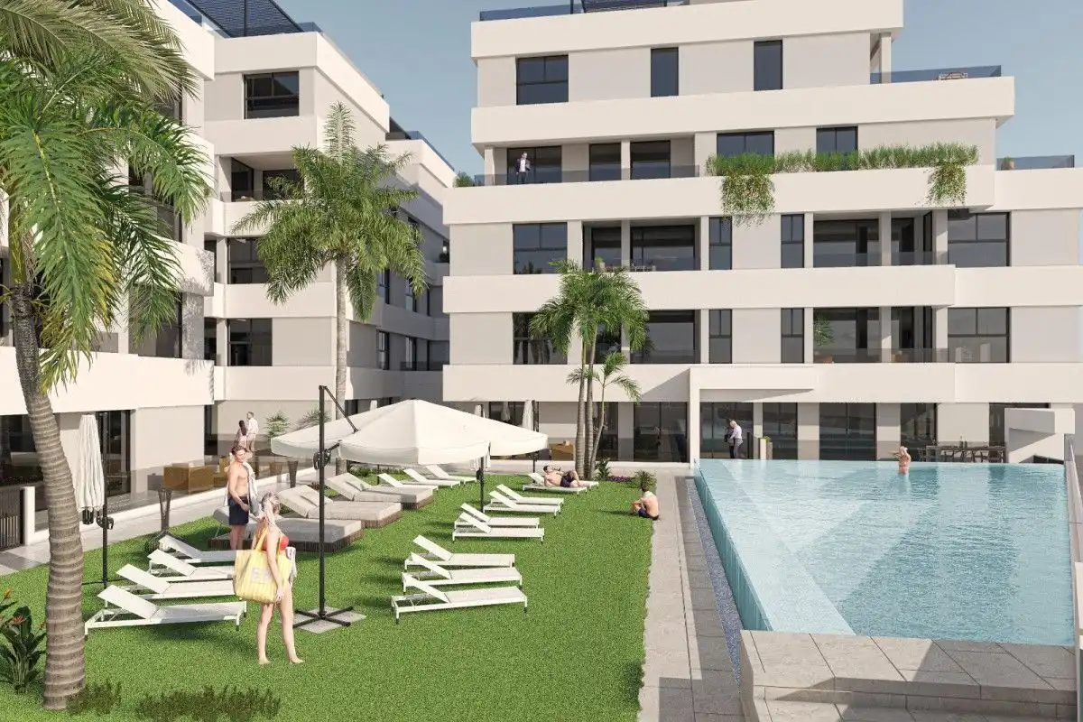 Vista exterior de Apartamento en venta en San Pedro del Pinatar con Jardín privado, Terraza y Piscina comunitaria