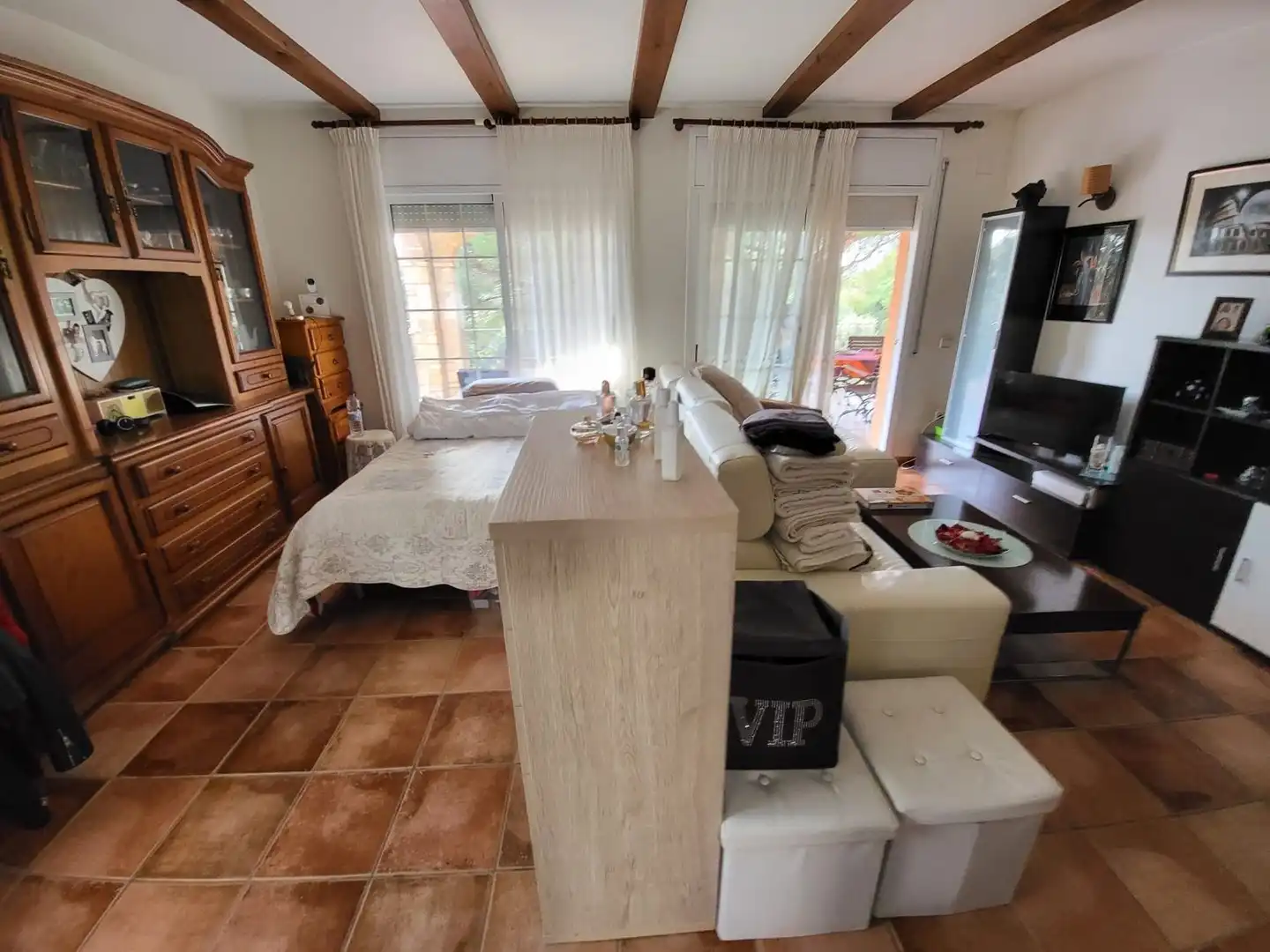Sala d'estar de Casa o xalet en venda en Calonge i Sant Antoni amb Calefacció, Jardí privat i Terrassa