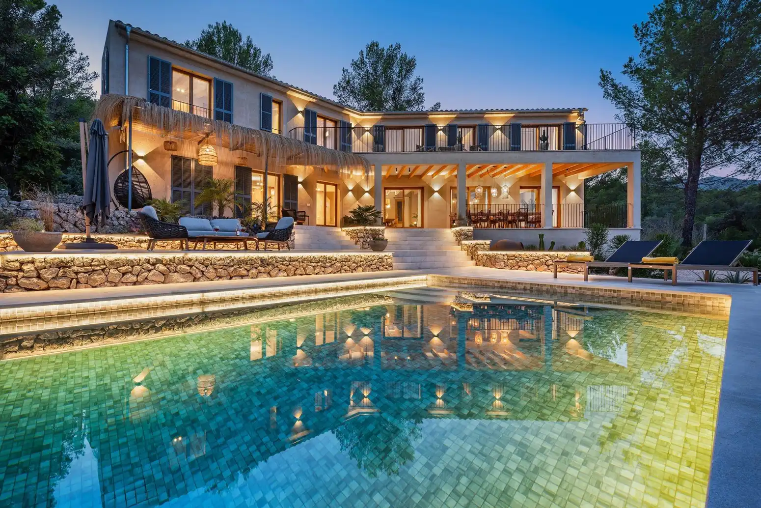Swimming pool of Houses for rent in Pollença  with Air Conditioner, Terrace and Storage room