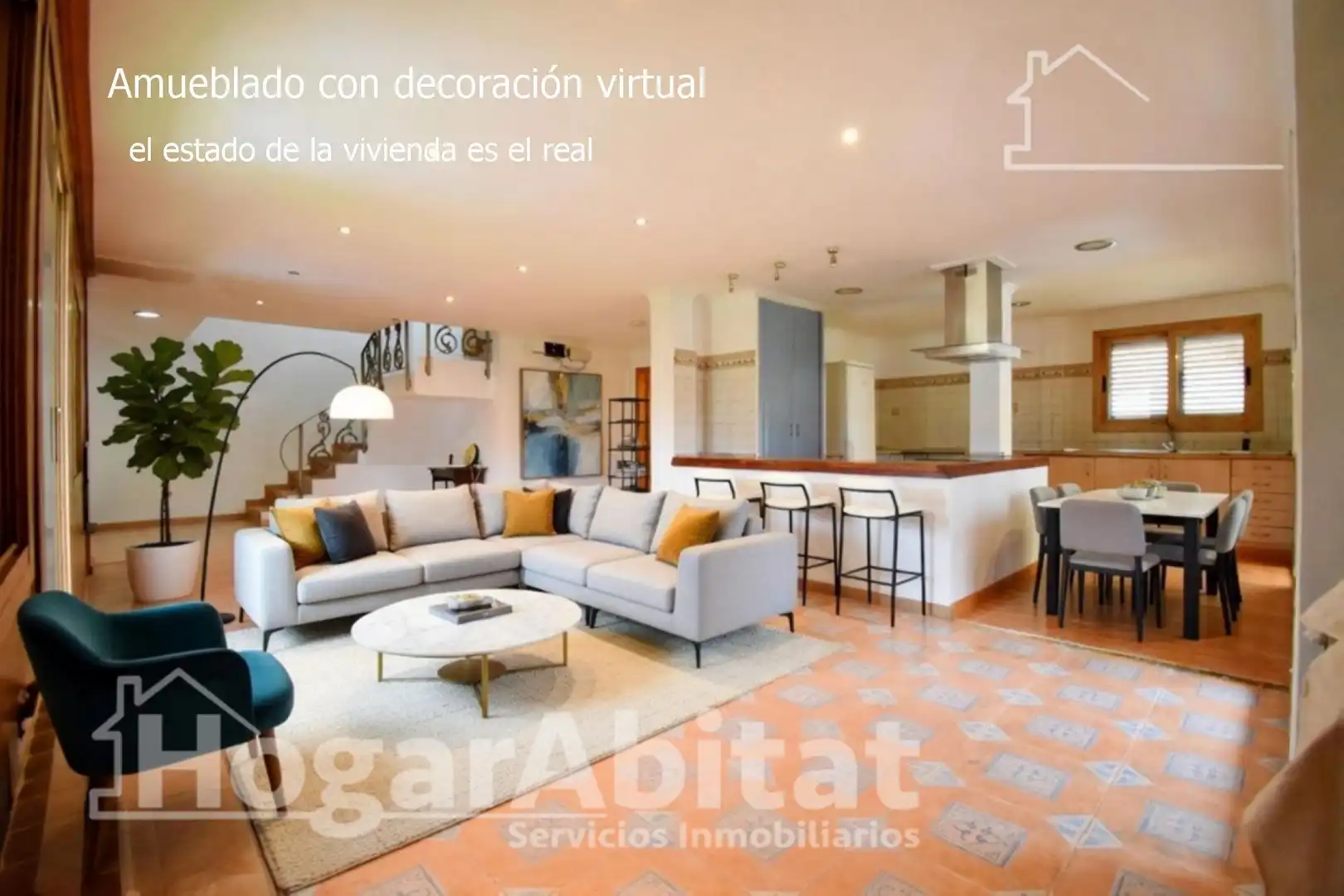 Sala de estar de Casa o chalet en venta en Gandia con Calefacción, Jardín privado y Terraza