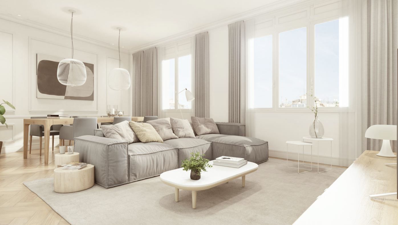 Sala d'estar de Pis en venda en Sant Boi de Llobregat amb Aire condicionat, Calefacció i Jardí privat