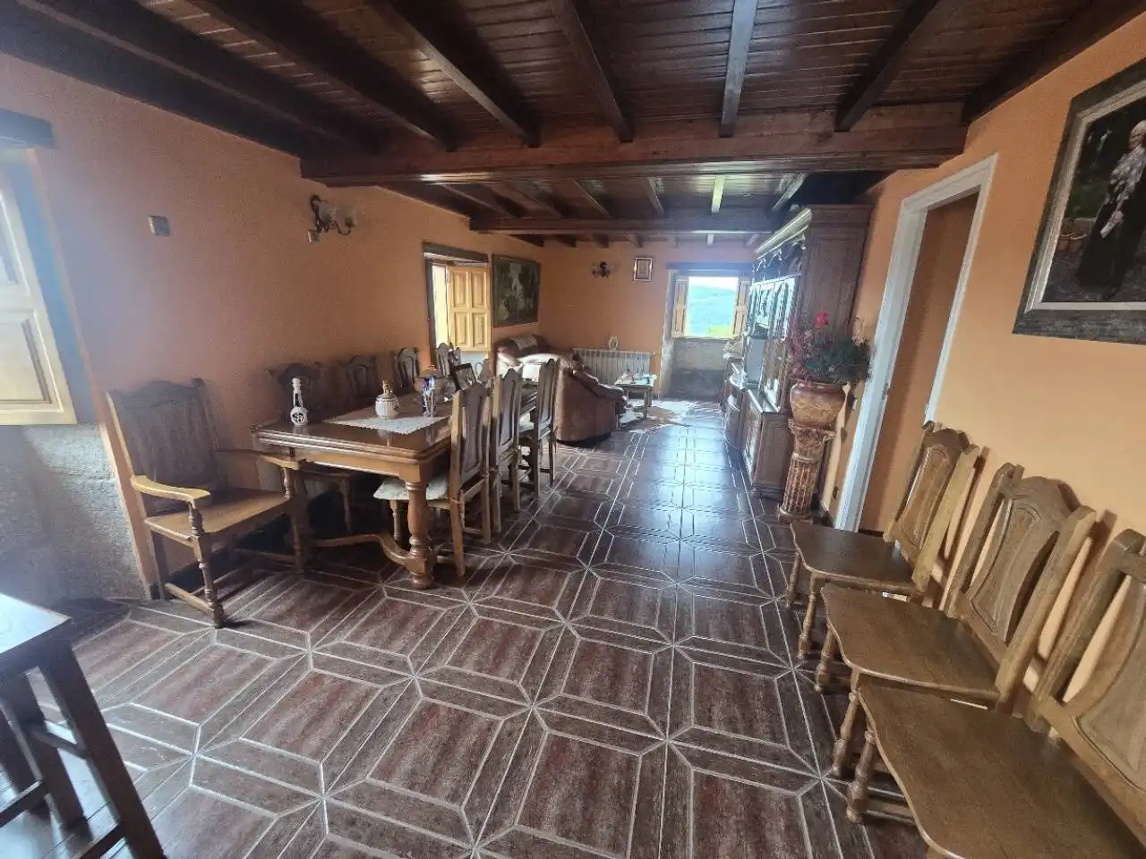 Esszimmer von Haus oder Chalet zum Verkauf in O Saviñao  mit Heizung, Privatgarten und Terrasse