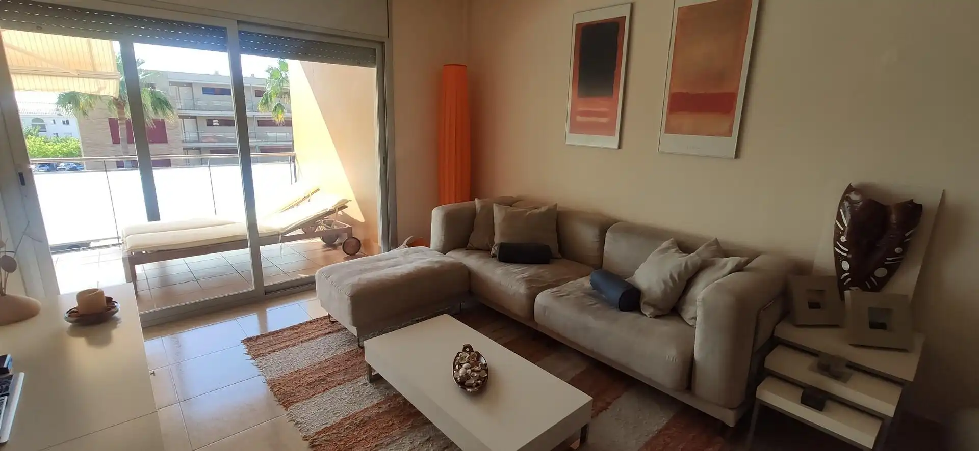 Living room of Flat for rent in La Ràpita  with Terrace and Furnished