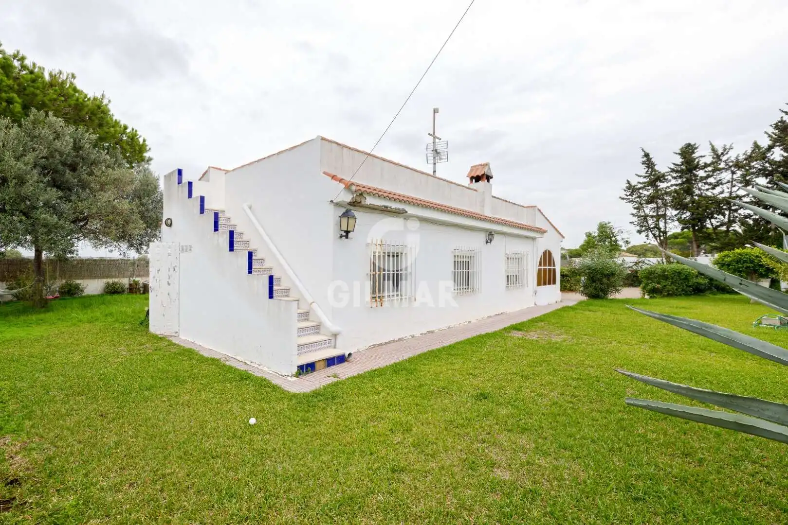 Vista exterior de Casa o xalet en venda en Chiclana de la Frontera amb Jardí privat i Piscina