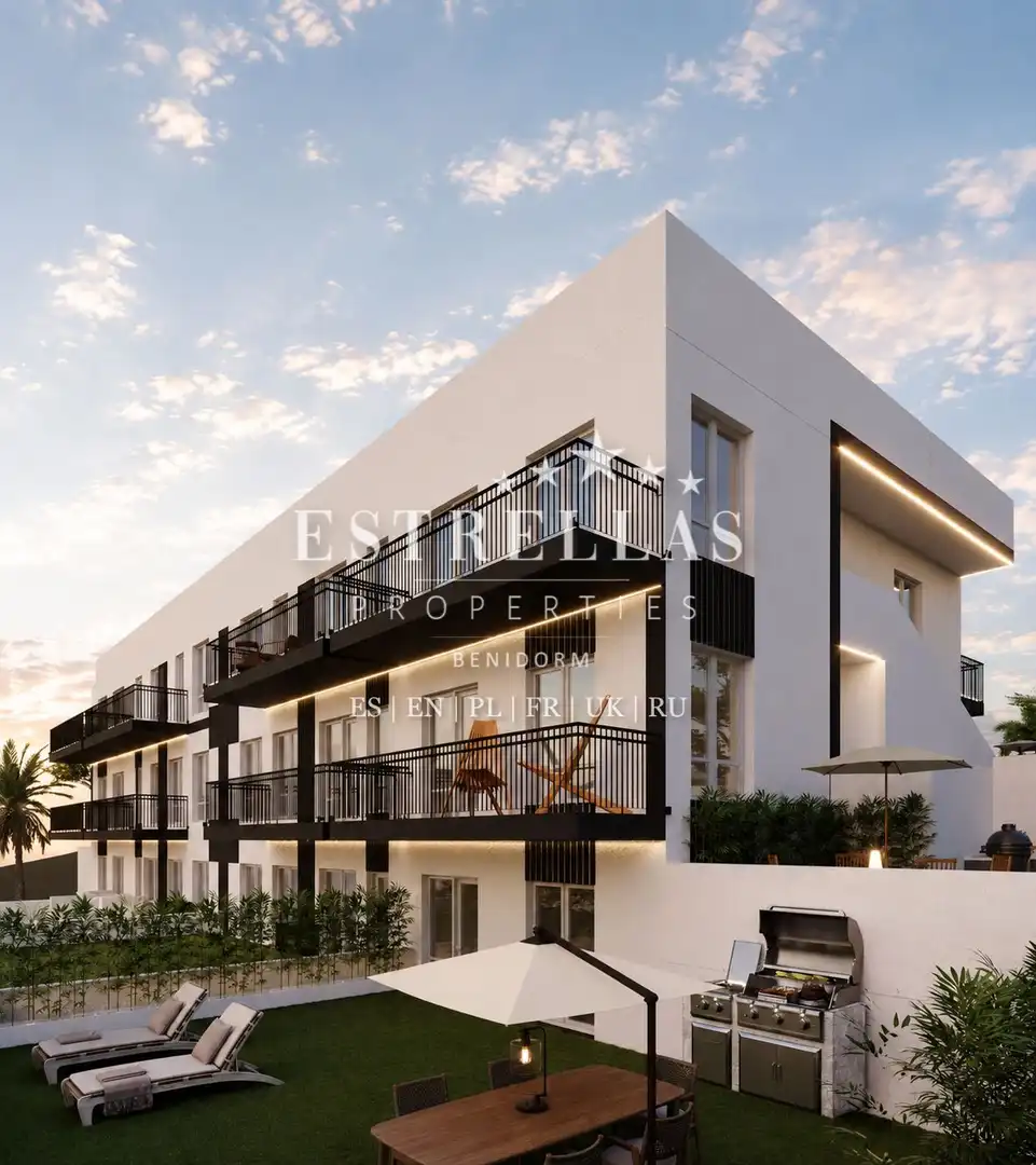 Vista exterior de Apartament en venda en Finestrat amb Aire condicionat, Calefacció i Jardí privat