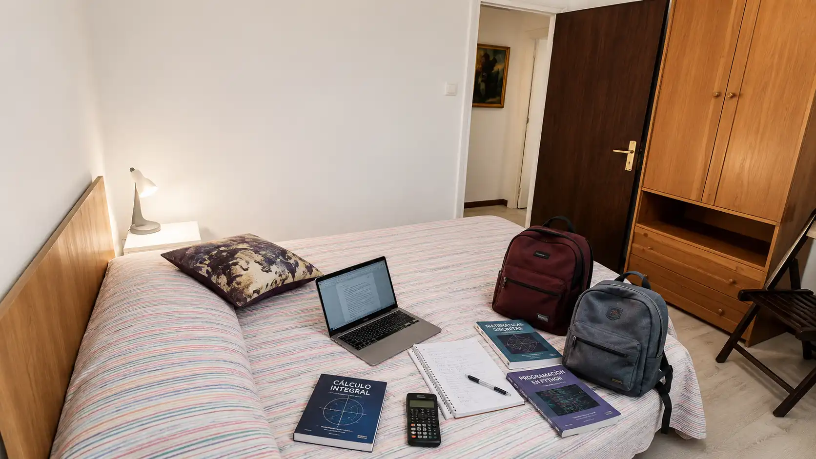 Bedroom of Flat for rent in Santander  with Furnished and Oven
