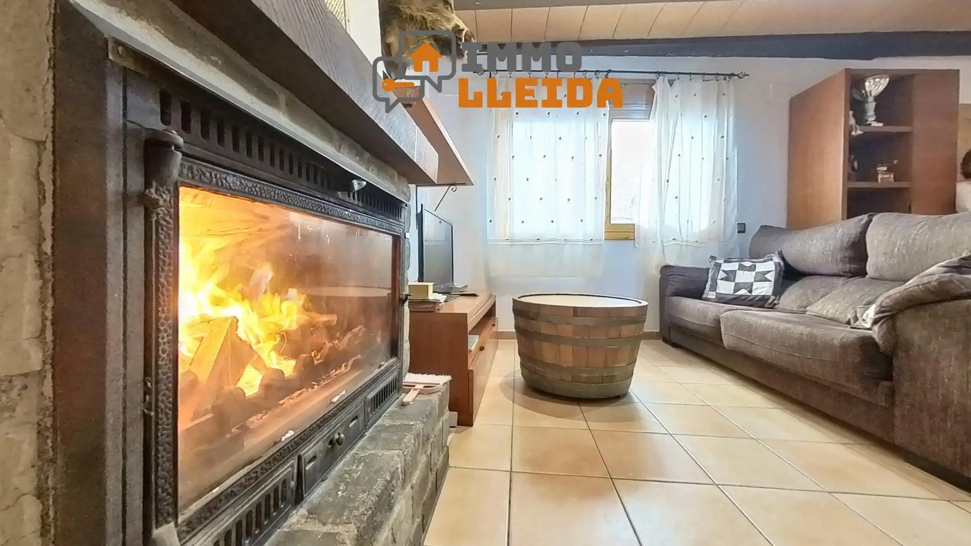 Sala de estar de Casa adosada en venta en Àger con Calefacción, Terraza y Trastero