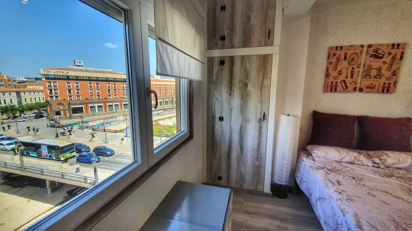 Schlafzimmer von Wohnung zur Miete in Málaga mit Klimaanlage und Möbliert