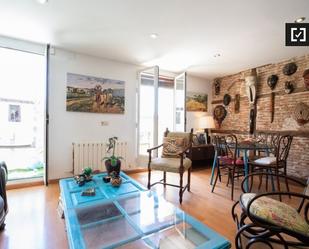 Living room of Flat to rent in  Madrid Capital  with Air Conditioner, Heating and Furnished