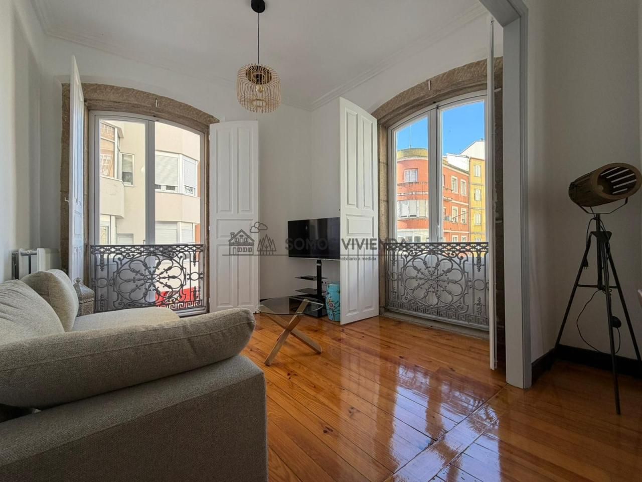 Living room of Flat for rent in Ourense Capital   with Heating, Storage room and Furnished