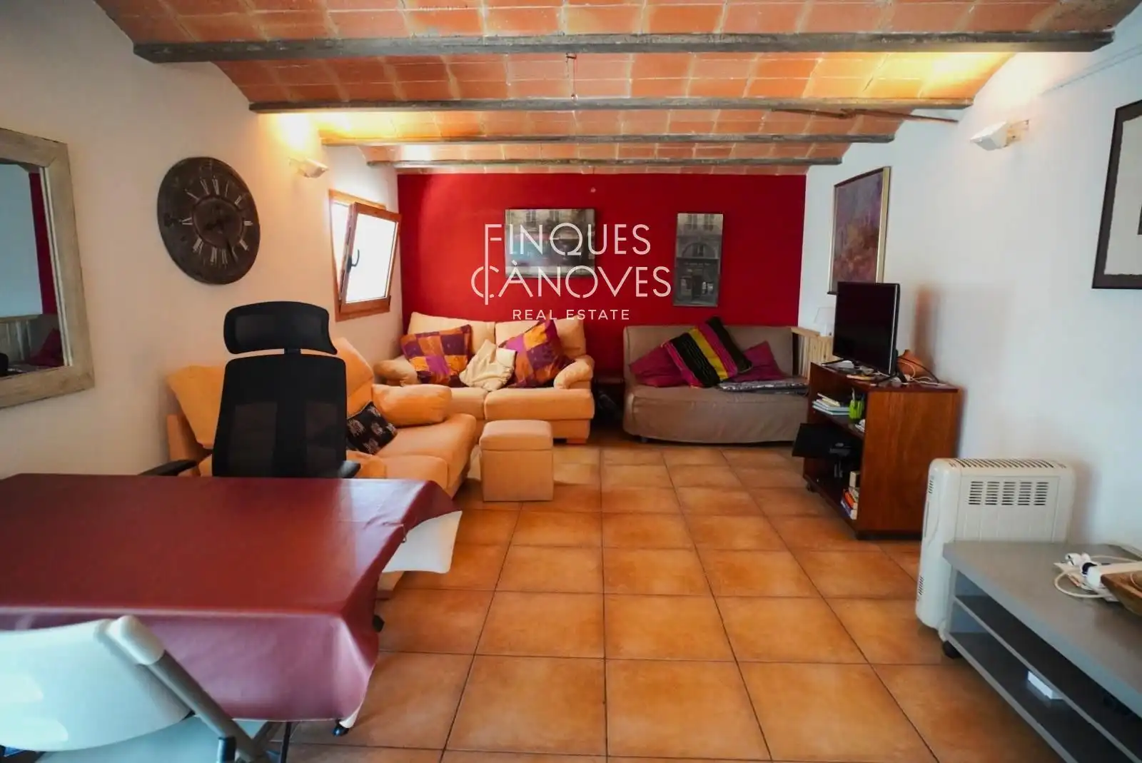 Sala d'estar de Casa o xalet en venda en Caldes de Malavella amb Calefacció, Terrassa i Traster