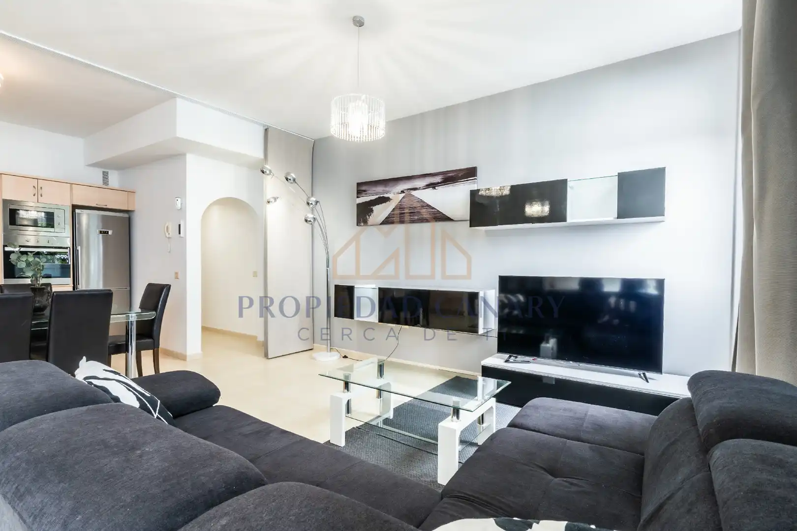 Living room of Flat for rent in La Victoria de Acentejo  with Storage room, Furnished and Oven