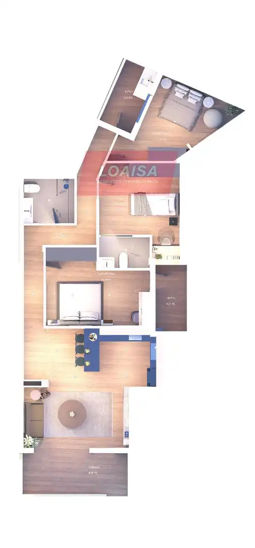 Bedroom of Flat for sale in Vera  with Heating