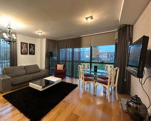 Living room of Flat to rent in Santiago de Compostela   with Heating, Parquet flooring and Storage room