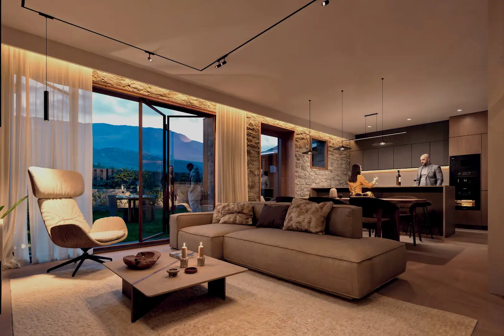 Sala de estar de Casa adosada en venta en Benasque con Aire acondicionado, Calefacción y Jardín privado