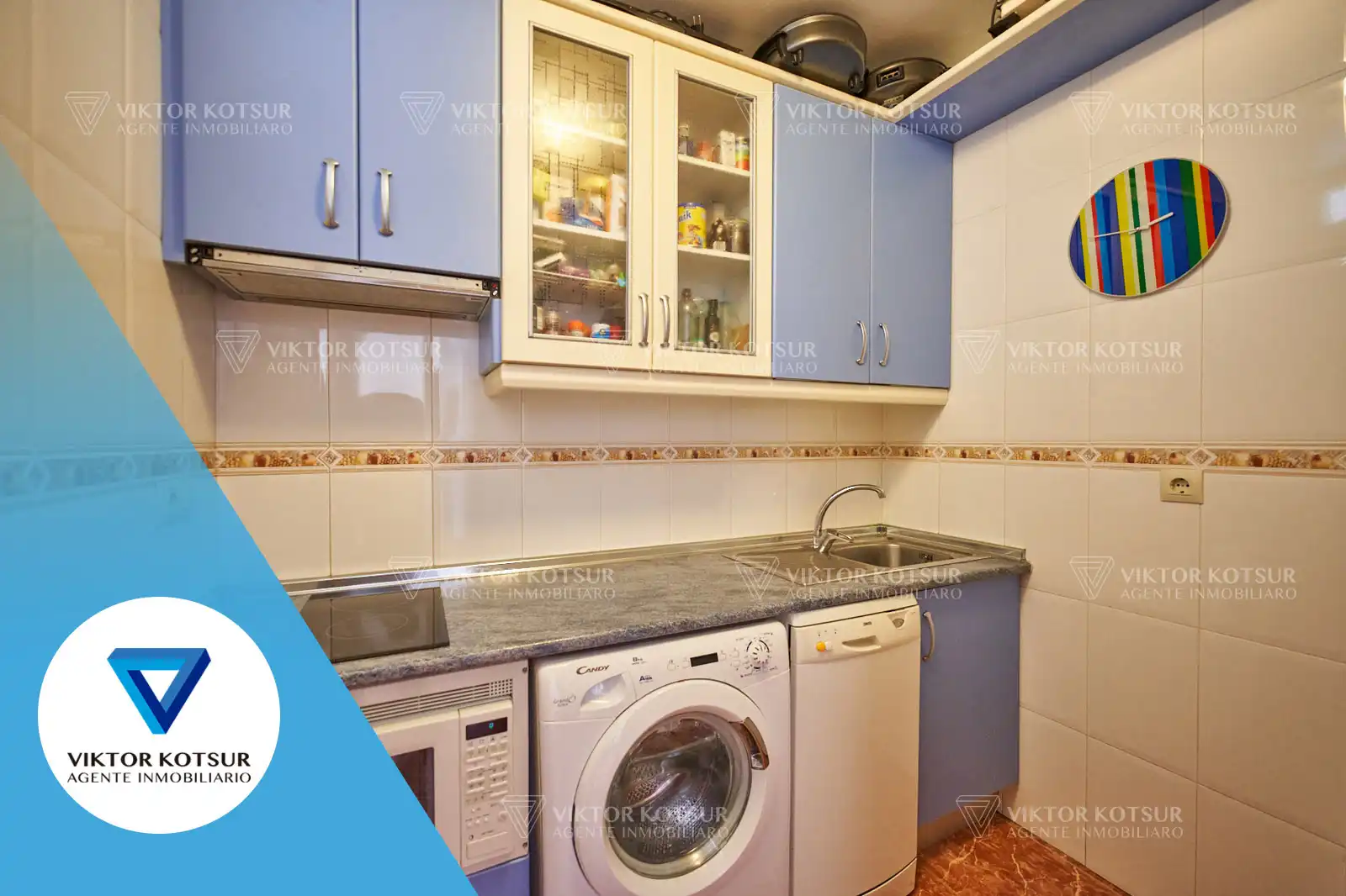 Kitchen of Apartments for sale in Roquetas de Mar  with Air Conditioner, Alarm and Community pool