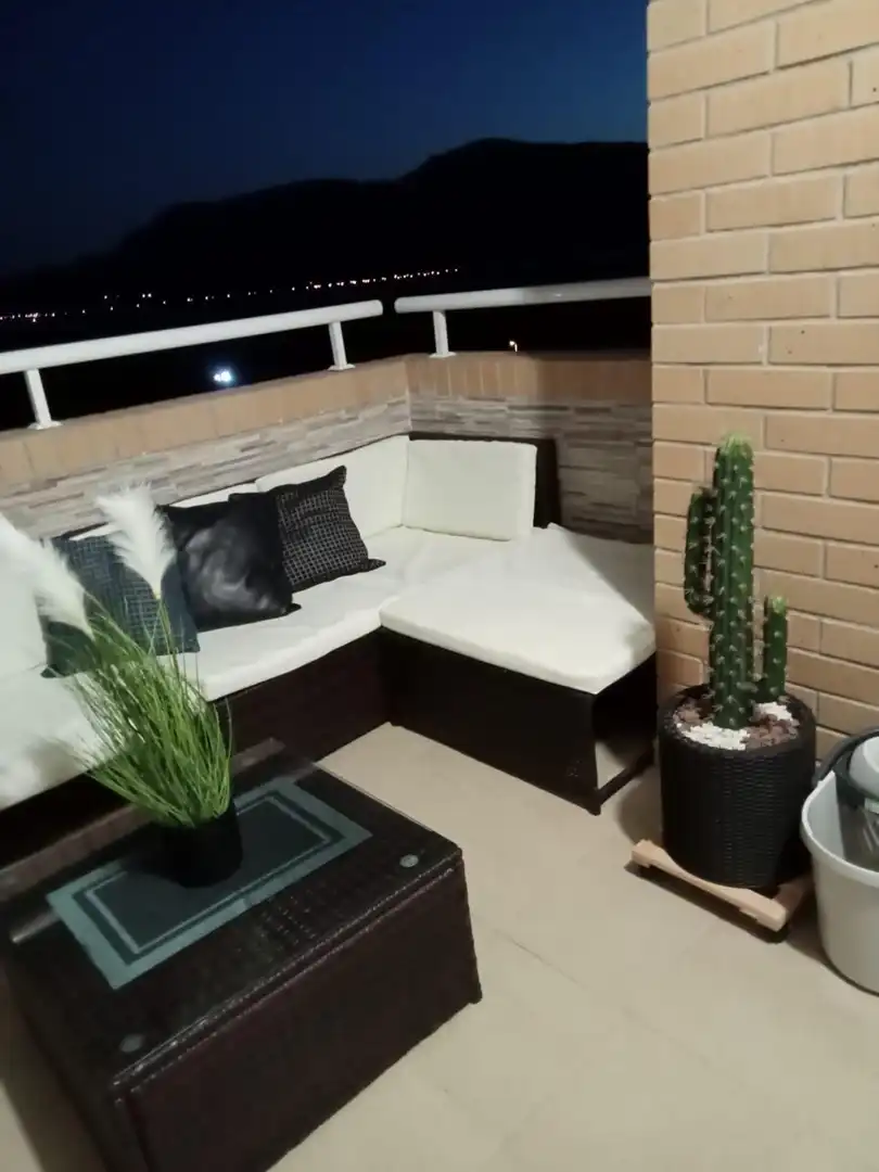 Terraza de Apartamento en venta en Oropesa del Mar / Orpesa con Aire acondicionado, Jardín privado y Terraza