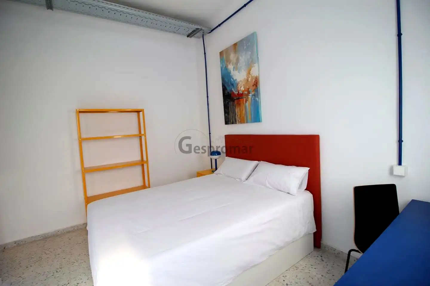 Schlafzimmer von Erdgeschoss zur untervermieten in Madrid mit Klimaanlage, Heizung und Terrasse