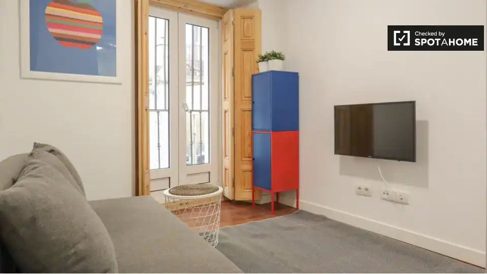 Sala de estar de Piso de alquiler en Madrid con Aire acondicionado, Calefacción y Amueblado