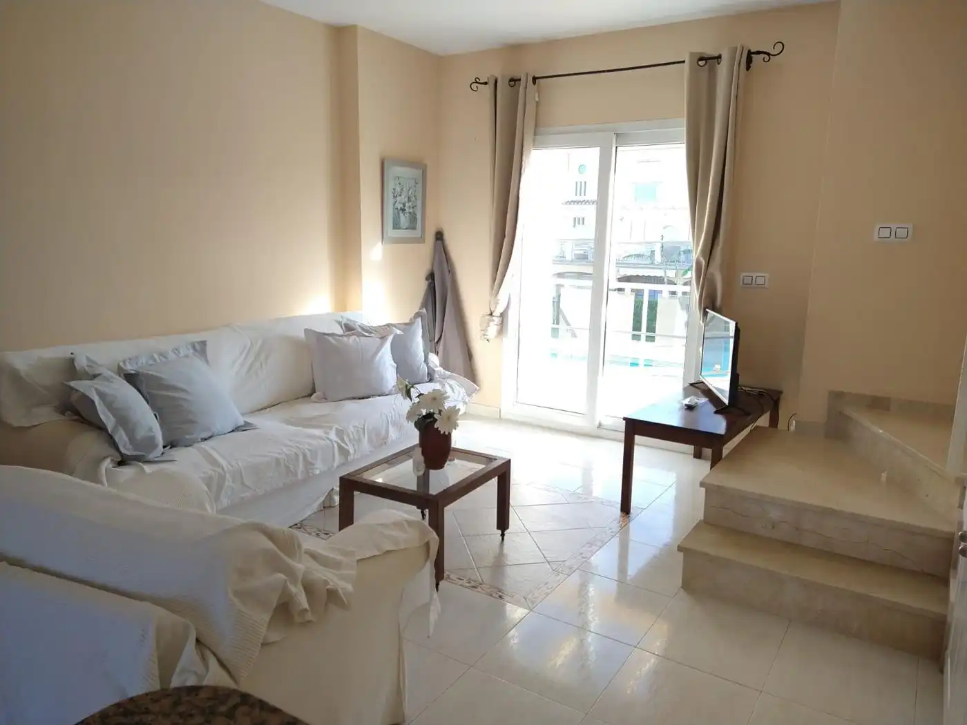 Sala de estar de Dúplex de alquiler en Oliva con Aire acondicionado, Calefacción y Terraza