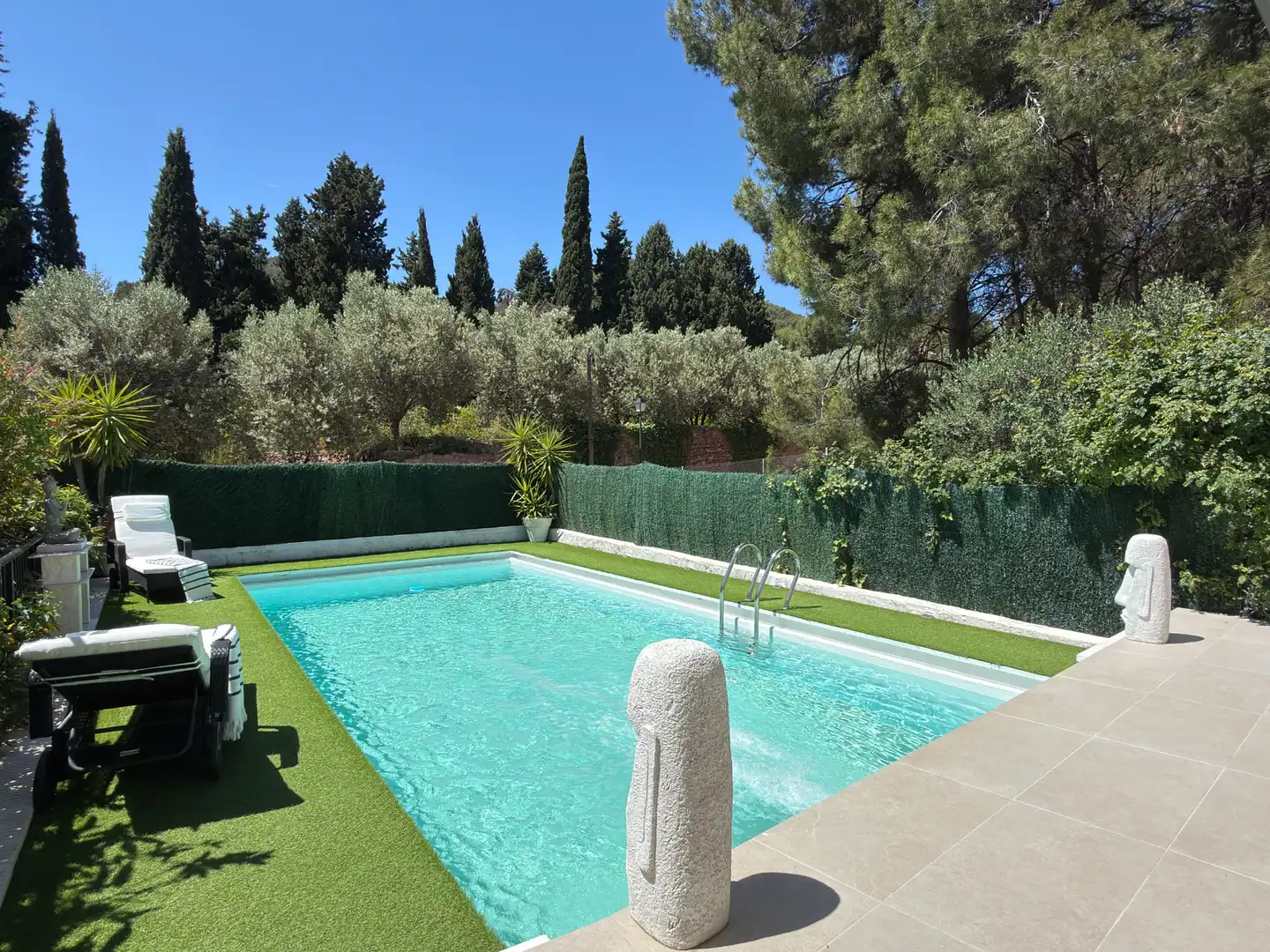 Piscina de Casa o xalet en venda en Náquera amb Aire condicionat, Jardí privat i Terrassa