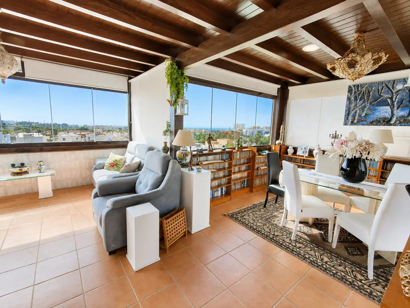 Sala d'estar de Àtic en venda en Vélez-Málaga amb Aire condicionat, Terrassa i Traster