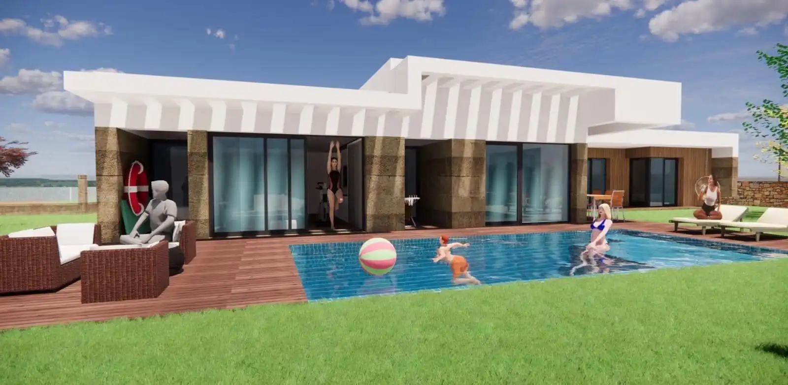 Piscina de Residencial en venta en Vilanova de Arousa